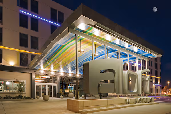 Hotel exterior at Aloft Miami Doral