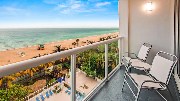 Balcony and beach view at Best Western Plus Atlantic Beach Resort