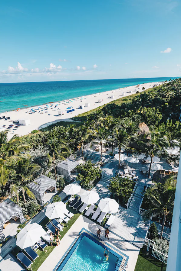 Hotel and beachfront at Cadillac Hotel & Beach Club, Autograph Collection