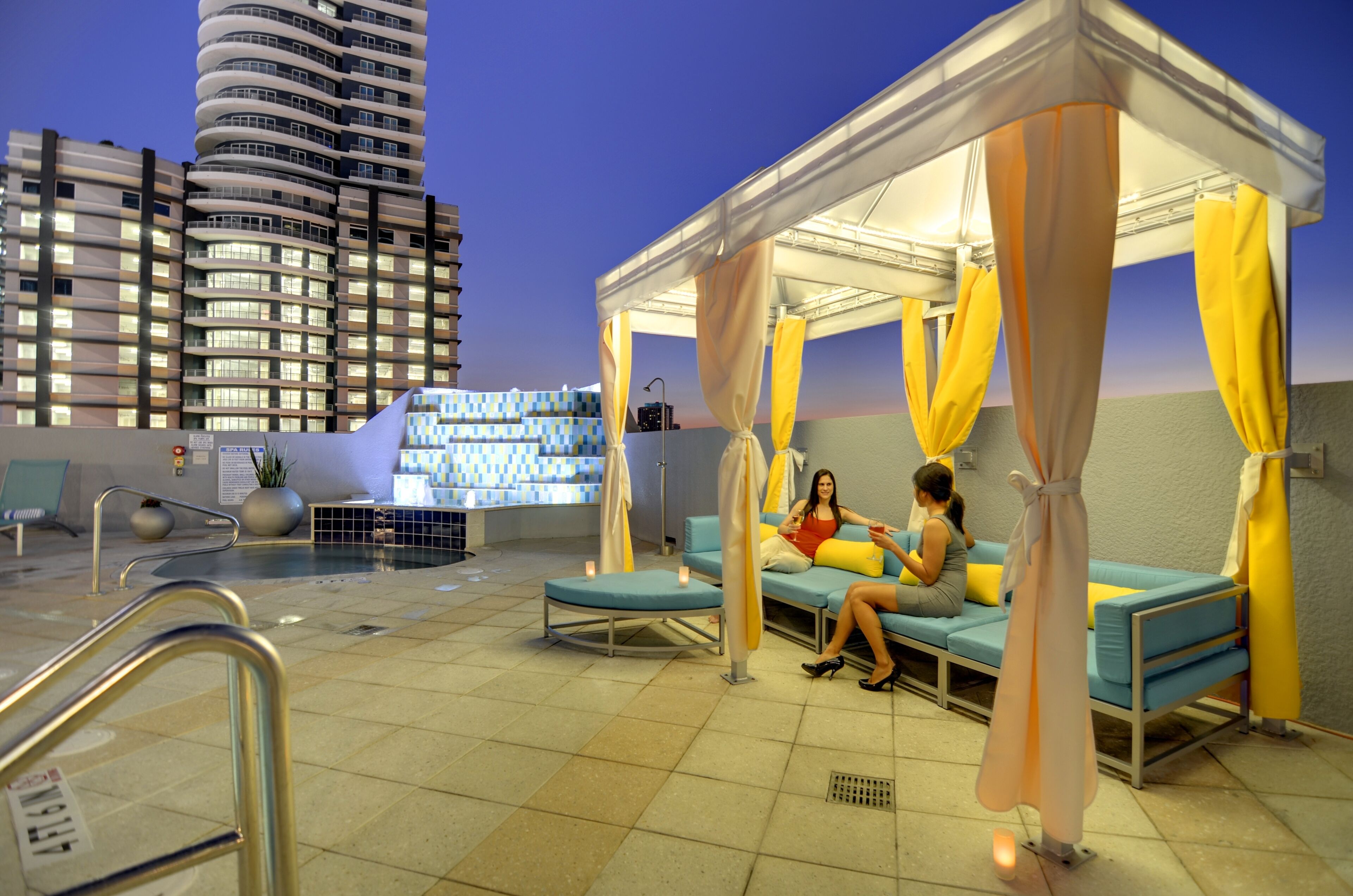 Pool terrace at Hampton Inn & Suites Miami/Brickell-Downtown