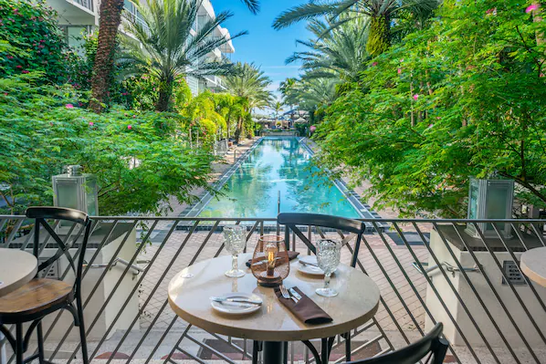 Poolside dining at The National Hotel Miami Beach
