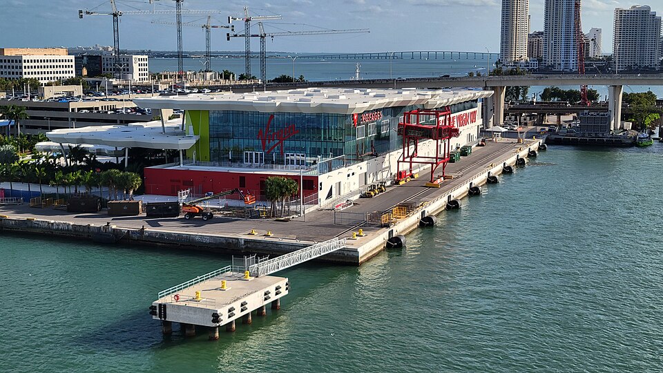 Virgin Voyages Terminal V at PortMiami, photographed in 2024